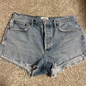 Agolde short mid rise denim shorts